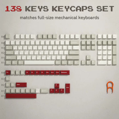 168 Keys Double Shot PBT Keycap Custom Keycap Cherry Profile Keyboard Keycaps for Cherry Gateron MX Switches Gaming Keyboard